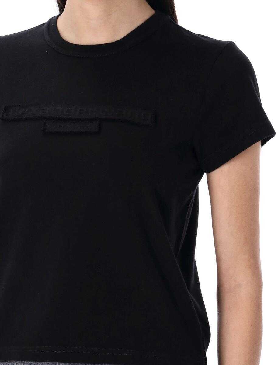 Tricouri Alexander Wang Alexander Wang Distressed Logo T-Shirt Black Femei (BM 17103886) 3