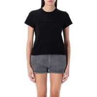Tricouri Alexander Wang Distressed Logo T-Shirt Femei
