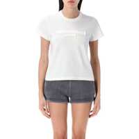 Tricouri Alexander Wang Distressed Logo T-Shirt Femei
