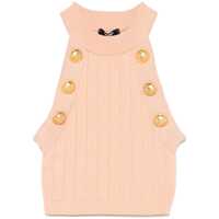 Topuri Balmain 6-Button Knit Halterneck Top Femei