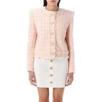 Geci Balmain 5-Button Textured Tweed Jacket Femei