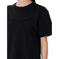 Tricouri Alexander Wang Dama - Tricouri Alexander Wang Alexander Wang Distressed Logo T-Shirt Black Femei (BM 17104237) - B-mall.ro