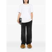 Tricouri Alexander Wang Dama - Tricouri Alexander Wang Alexander Wang Distressed Logo T-Shirt WHITE Femei (BM 17104240) - B-mall.ro