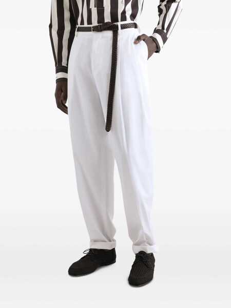 Pantaloni Dolce & Gabbana Dolce & Gabbana White Cotton Pants WHITE Barbati (BM 17107501) 4