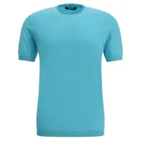 Tricouri Polo Moorer Light Blue Jude Cotton T-Shirt Barbati