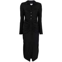 Rochii Self-Portrait 'Black Jersey Cut Out Midi' Dress Femei