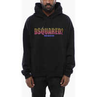 Bluze de trening Loose Fit Brushed Cotton Printed Hoodie Barbati