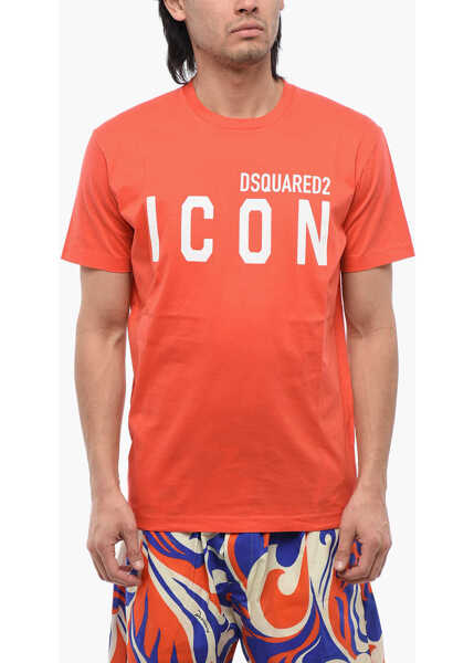 Tricouri DSQUARED2 Printed Icon T-Shirt Orange Barbati (BM 17111255) 1