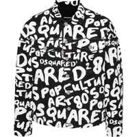 Jachete Pop 80'S Denim Jacket With Lettering Print Barbati