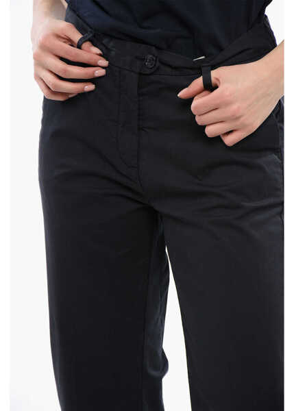 Pantaloni casual Woolrich Popeline Cotton Cropped Fit Pants Blue Femei (BM 17111447) 3