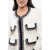 DSQUARED2 Jeweled Detail Tweed Blazer White
