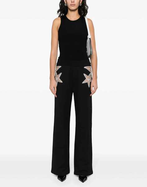Pantaloni de trening DSQUARED2 Straight Fit Star Sweatpants With See Through Inserts Black Femei (BM 17112173) 2