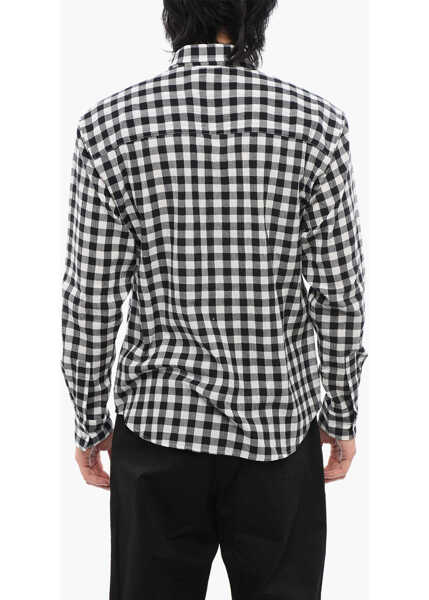 Camasi casual Woolrich Checkered Baxter Shirt Black & White Barbati (BM 17112203) 2
