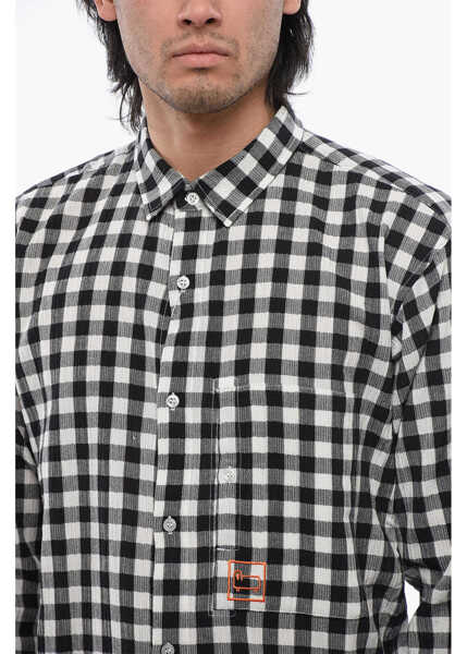 Camasi casual Woolrich Checkered Baxter Shirt Black & White Barbati (BM 17112203) 3