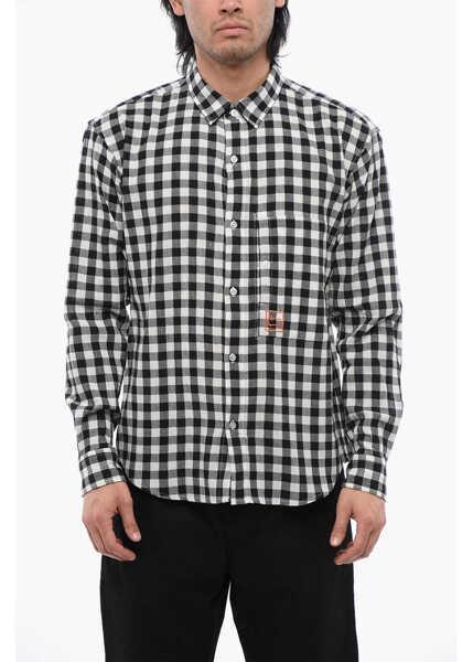 Camasi casual Woolrich Checkered Baxter Shirt Black & White Barbati (BM 17112203) 1