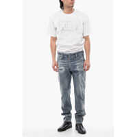 Blugi slim fit pentru Barbati - Blugi slim fit DSQUARED2 Stone Washed Cool Guy Jeans With Allover Rhinestones 17 Cm Blue Barbati (BM 17112869) - B-mall.ro