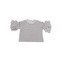 Tricouri Magil STRIPED FLEECE T-SHIRT WITH RUFFLES