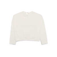 Pulovere casual pentru Fete - Pulovere casual Magil FLEECESWEATER WITH FLOWER TAFFETA White Fete (BM 17113390) - B-mall.ro
