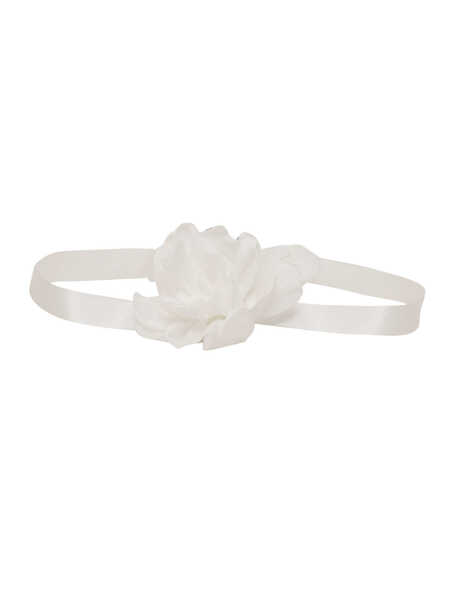 Curele Magil BELT WITH TAFFETA FLOWER White Fete (BM 17113447) 1