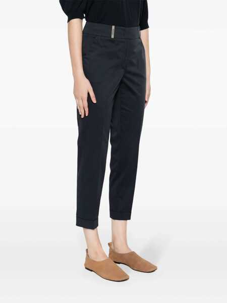 Pantaloni Peserico WOMAN TROUSERS Blue Femei (BM 17113558) 3