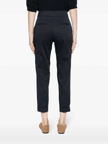 Pantaloni Peserico WOMAN TROUSERS Blue Femei (BM 17113558) 4