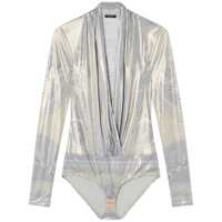 Salopete Versace Silver Viscose Bodysuits Femei