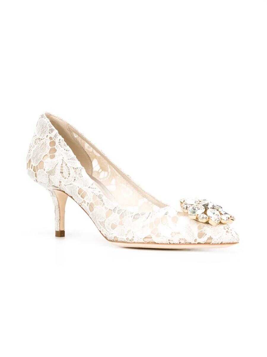 Sneakers Dolce & Gabbana Dolce & Gabbana Lace Rainbow Pumps With 60Mm Brooch WHITE Femei (BM 17116474) 2
