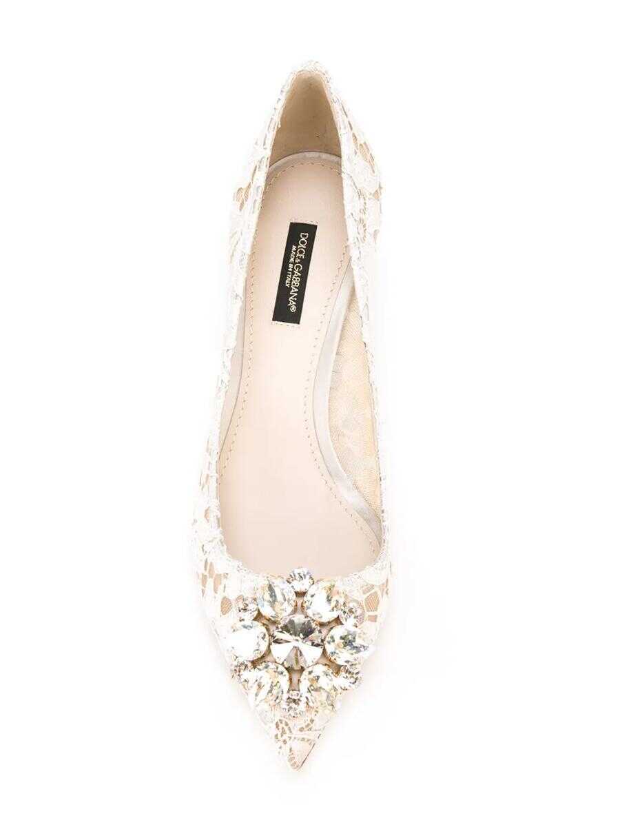 Sneakers Dolce & Gabbana Dolce & Gabbana Lace Rainbow Pumps With 60Mm Brooch WHITE Femei (BM 17116474) 4
