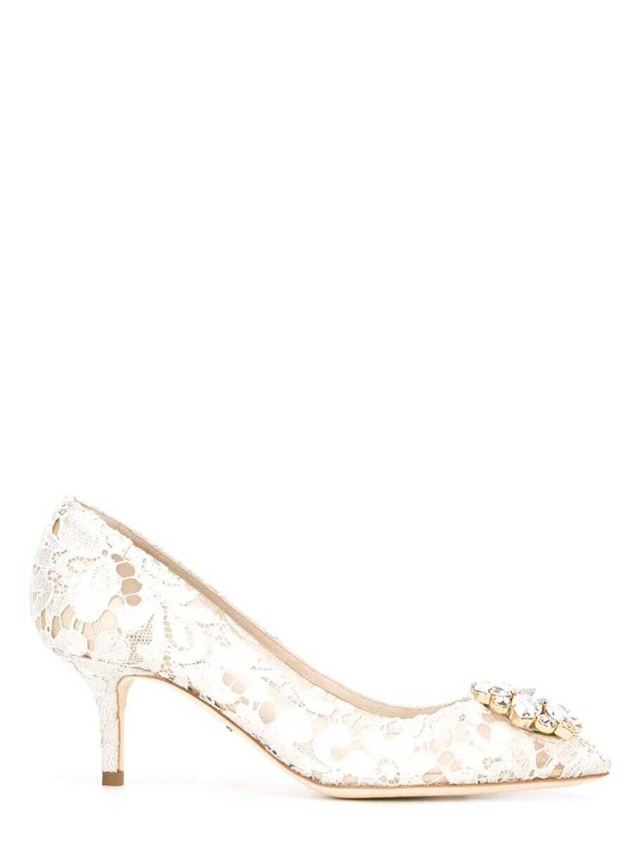 Sneakers Dolce & Gabbana Dolce & Gabbana Lace Rainbow Pumps With 60Mm Brooch WHITE Femei (BM 17116474) 1