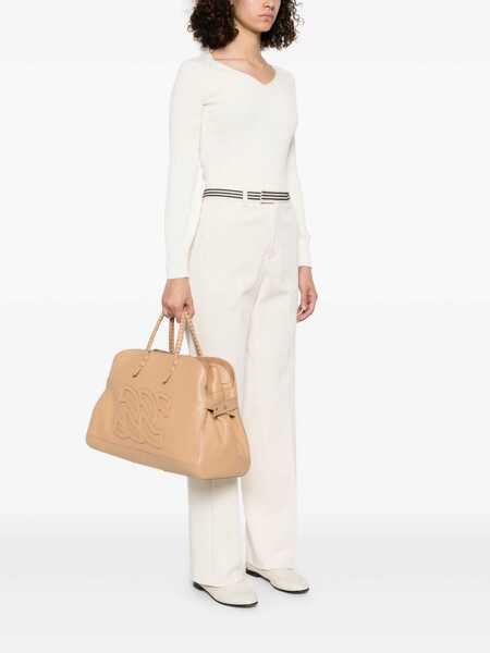 Genti de mana Casadei Casadei Park Avenue Leather Tote Bag Beige Femei (BM 17116684) 2