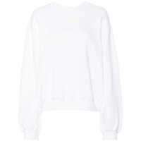 Pulovere Alexander Wang White Cotton Sweatshirt Femei