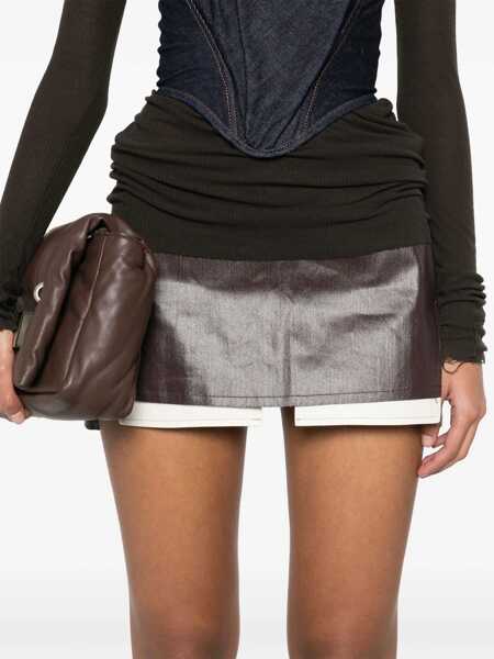 Fuste Rick Owens Rick Owens Fog Cutoff Mini Skirt MAHOGANY Femei (BM 17125123) 5