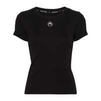 Tricouri Marine Serre 'Moon Logo' T-Shirt Femei