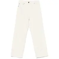 Pantaloni casual Semicouture White 'Milly' Trousers In Cotton Femei
