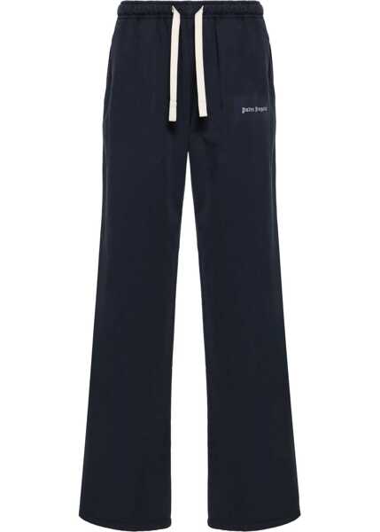 Pantaloni de trening Palm Angels Cotton Travel Joggers With Elastic Waistband Blue Barbati (BM 17128115) 1