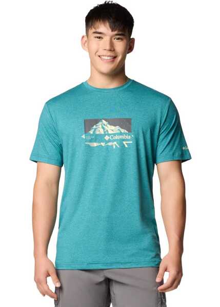 Tricouri Columbia Kwick Hike Graphic SS Tee Green Barbati (BM 17128217) 1