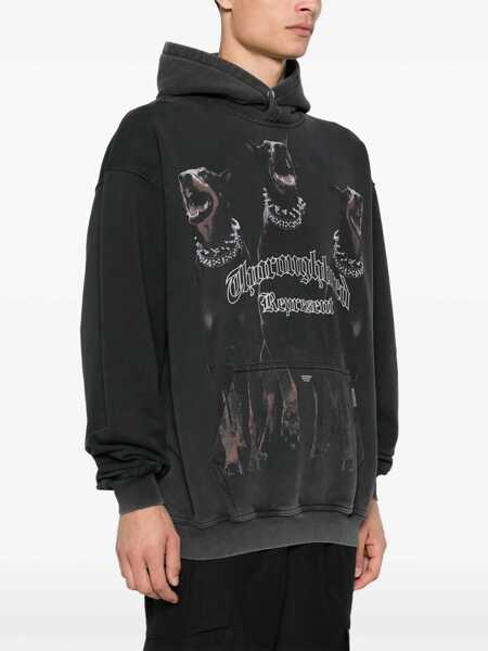 Bluze de trening REPRESENT Thoroughbred Hoodie VINTAGE BLACK Barbati (BM 17128289) 3