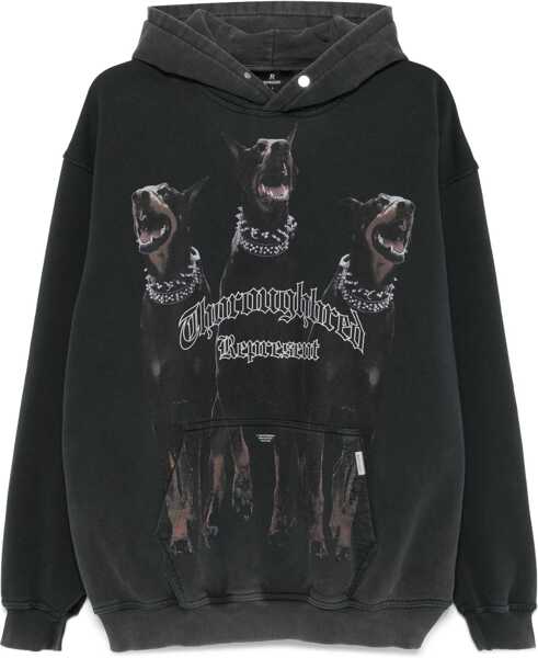 Bluze de trening REPRESENT Thoroughbred Hoodie VINTAGE BLACK Barbati (BM 17128289) 1