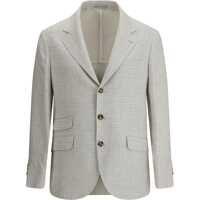 Sacouri Single-breasted check Blazer Barbati