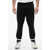 Neil Barrett Low Rise Modernist Sweatpants With Biker Detail Black
