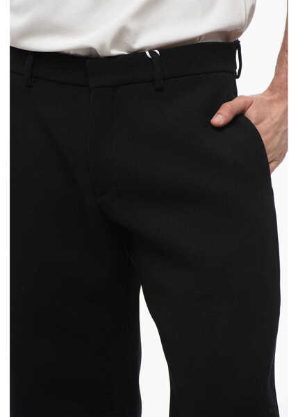 Pantaloni casual Off-White Wool Straight-Fit Pants Black Barbati (BM 17128355) 3
