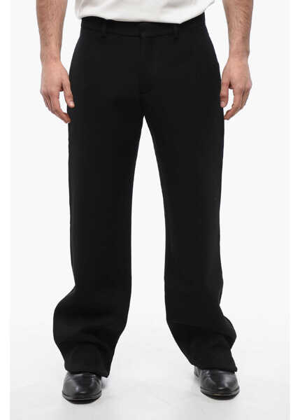 Pantaloni casual Off-White Wool Straight-Fit Pants Black Barbati (BM 17128355) 1