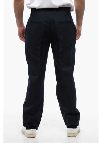 Pantaloni eleganti Off-White Carrot-Fit Drill Pants Midnight Blue Barbati (BM 17128358) 2
