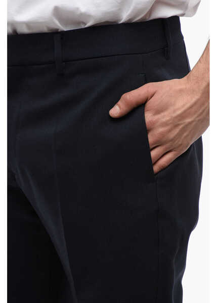 Pantaloni eleganti Off-White Carrot-Fit Drill Pants Midnight Blue Barbati (BM 17128358) 3