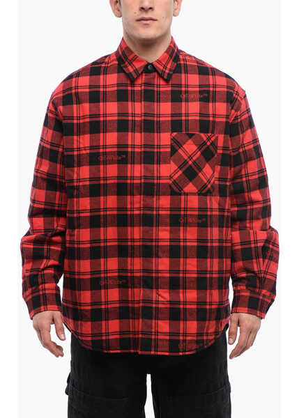 Camasi casual Off-White Checkered Lined Flannel Overshirt Red Barbati (BM 17128364) 1
