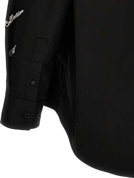 Camasi casual Off-White Embroidered 23 Cotton Shirt Black Barbati (BM 17128394) 5