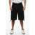 Off-White Cotton Cargo Shorts With Eyelets And Buckles Black