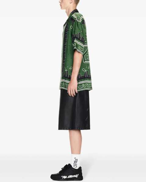 Camasi casual Off-White Satin Bandana Bowling Shirt Green Barbati (BM 17128406) 3