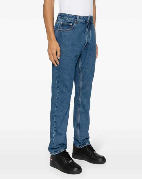 Blugi slim fit Palm Angels 5-Pocketed Slim Fit Denims With Belt Loops 18Cm Blue Barbati (BM 17128433) 3