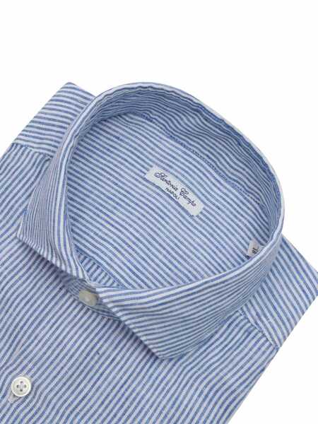 Camasi casual Sartoria Del Campo-Sonrisa MAN SHIRT Blue Barbati (BM 17128732) 4
